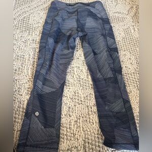 lululemon athletica Navy Patterned cropped Leggings